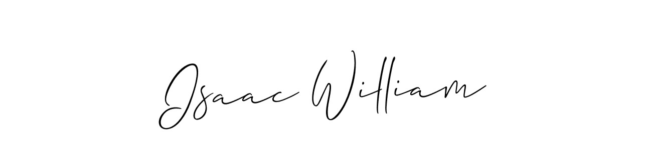 Design your own signature with our free online signature maker. With this signature software, you can create a handwritten (Allison_Script) signature for name Isaac William. Isaac William signature style 2 images and pictures png