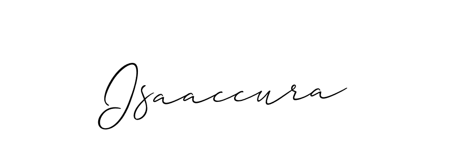 Use a signature maker to create a handwritten signature online. With this signature software, you can design (Allison_Script) your own signature for name Isaaccura. Isaaccura signature style 2 images and pictures png