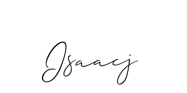 Make a beautiful signature design for name Isaacj. With this signature (Allison_Script) style, you can create a handwritten signature for free. Isaacj signature style 2 images and pictures png