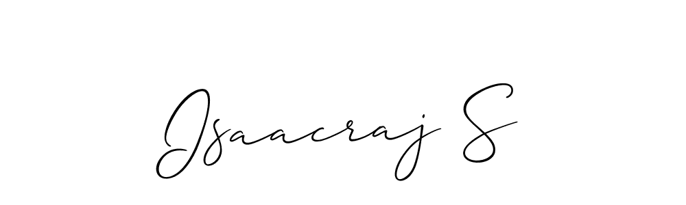 This is the best signature style for the Isaacraj S name. Also you like these signature font (Allison_Script). Mix name signature. Isaacraj S signature style 2 images and pictures png