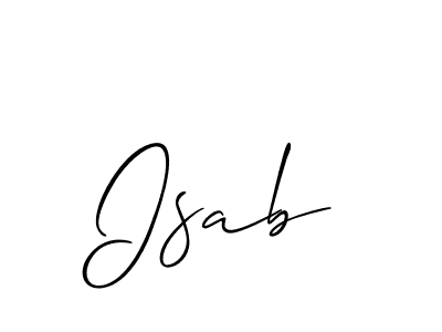 Use a signature maker to create a handwritten signature online. With this signature software, you can design (Allison_Script) your own signature for name Isab. Isab signature style 2 images and pictures png
