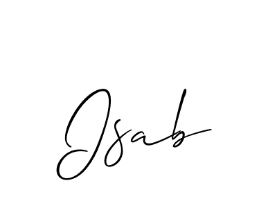 Use a signature maker to create a handwritten signature online. With this signature software, you can design (Allison_Script) your own signature for name Isab. Isab signature style 2 images and pictures png