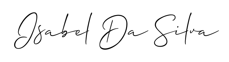 Discover how Isabel Da Silva looks in an executive cursive font (Allison_Script). Perfect for legal documents, invoices, and certificates. Isabel Da Silva signature style 2 images and pictures png