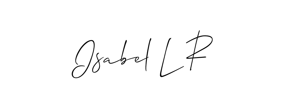 Design your own signature with our free online signature maker. With this signature software, you can create a handwritten (Allison_Script) signature for name Isabel L R. Isabel L R signature style 2 images and pictures png
