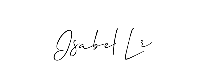 Check out images of Autograph of Isabel Lr name. Actor Isabel Lr Signature Style. Allison_Script is a professional sign style online. Isabel Lr signature style 2 images and pictures png