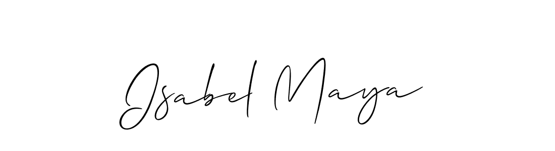 The best way (Allison_Script) to make a short signature is to pick only two or three words in your name. The name Isabel Maya include a total of six letters. For converting this name. Isabel Maya signature style 2 images and pictures png
