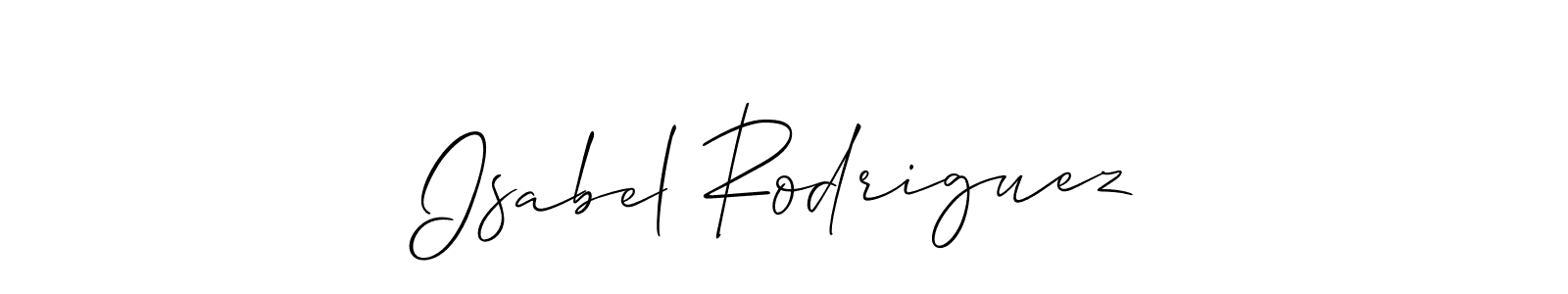 Allison_Script is a professional signature style that is perfect for those who want to add a touch of class to their signature. It is also a great choice for those who want to make their signature more unique. Get Isabel Rodriguez name to fancy signature for free. Isabel Rodriguez signature style 2 images and pictures png