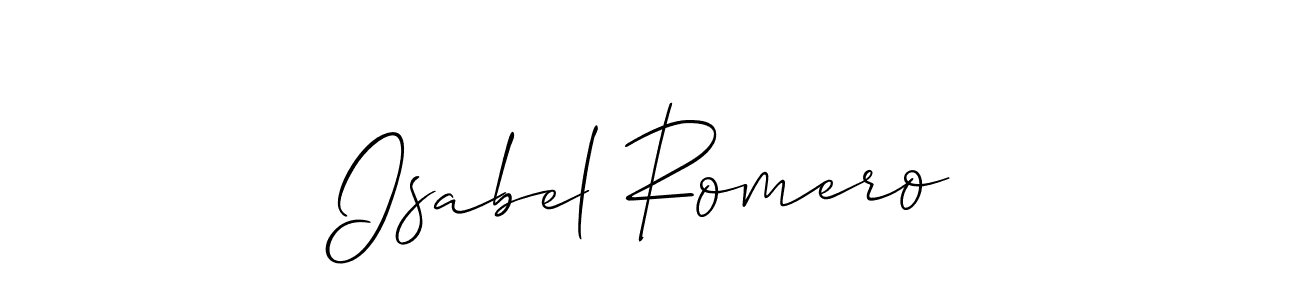 It looks lik you need a new signature style for name Isabel Romero. Design unique handwritten (Allison_Script) signature with our free signature maker in just a few clicks. Isabel Romero signature style 2 images and pictures png