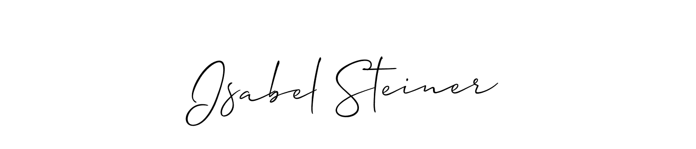 You should practise on your own different ways (Allison_Script) to write your name (Isabel Steiner) in signature. don't let someone else do it for you. Isabel Steiner signature style 2 images and pictures png