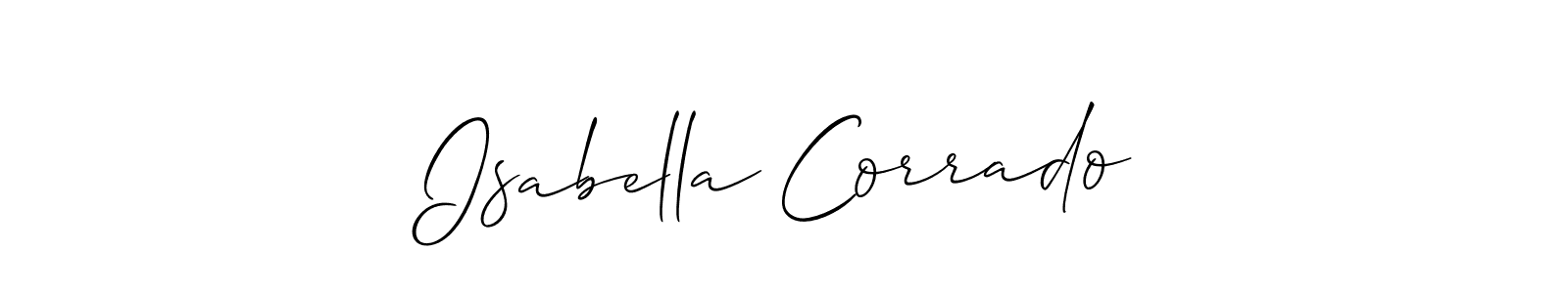 if you are searching for the best signature style for your name Isabella Corrado. so please give up your signature search. here we have designed multiple signature styles  using Allison_Script. Isabella Corrado signature style 2 images and pictures png