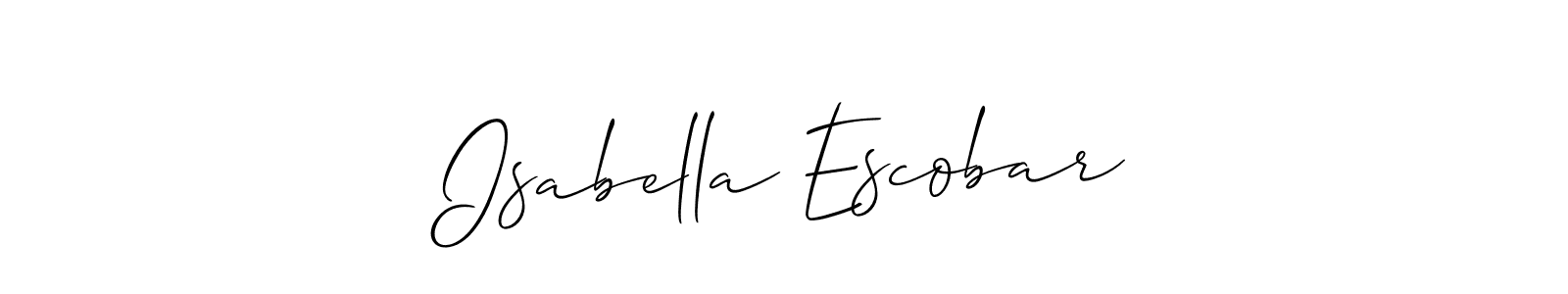 The best way (Allison_Script) to make a short signature is to pick only two or three words in your name. The name Isabella Escobar include a total of six letters. For converting this name. Isabella Escobar signature style 2 images and pictures png