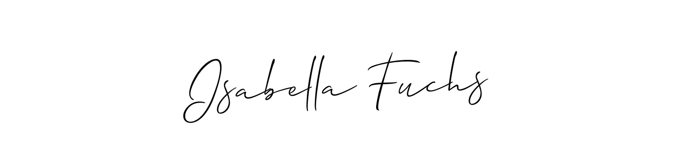 Isabella Fuchs stylish signature style. Best Handwritten Sign (Allison_Script) for my name. Handwritten Signature Collection Ideas for my name Isabella Fuchs. Isabella Fuchs signature style 2 images and pictures png