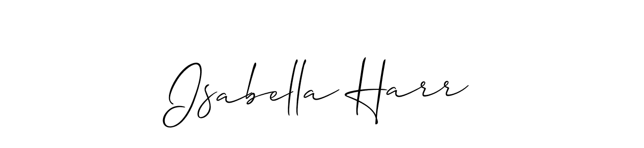 Make a beautiful signature design for name Isabella Harr. With this signature (Allison_Script) style, you can create a handwritten signature for free. Isabella Harr signature style 2 images and pictures png