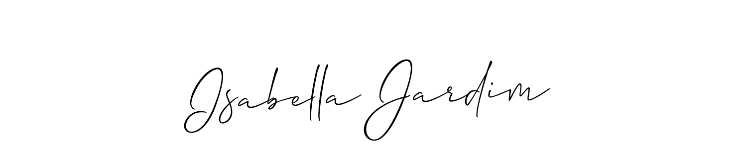 Isabella Jardim stylish signature style. Best Handwritten Sign (Allison_Script) for my name. Handwritten Signature Collection Ideas for my name Isabella Jardim. Isabella Jardim signature style 2 images and pictures png