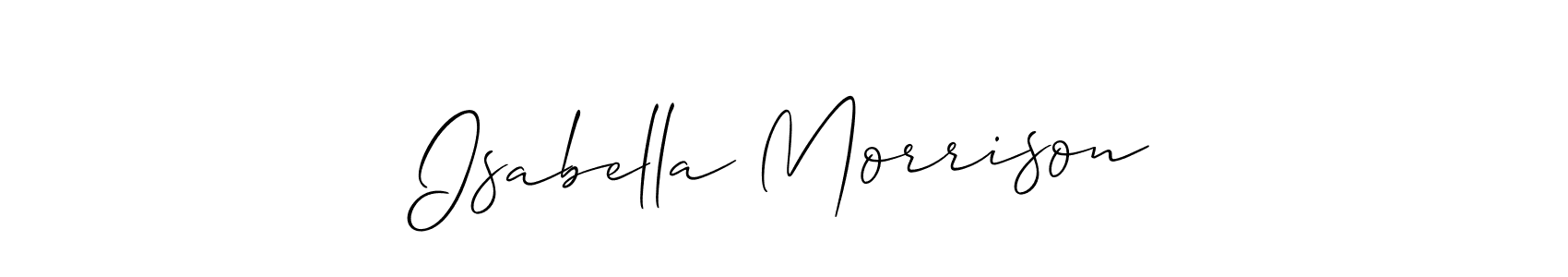Make a beautiful signature design for name Isabella Morrison. With this signature (Allison_Script) style, you can create a handwritten signature for free. Isabella Morrison signature style 2 images and pictures png