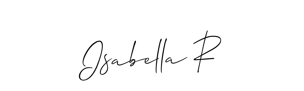 How to make Isabella R signature? Allison_Script is a professional autograph style. Create handwritten signature for Isabella R name. Isabella R signature style 2 images and pictures png