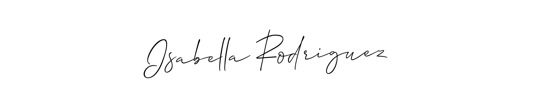 Design your own signature with our free online signature maker. With this signature software, you can create a handwritten (Allison_Script) signature for name Isabella Rodriguez. Isabella Rodriguez signature style 2 images and pictures png