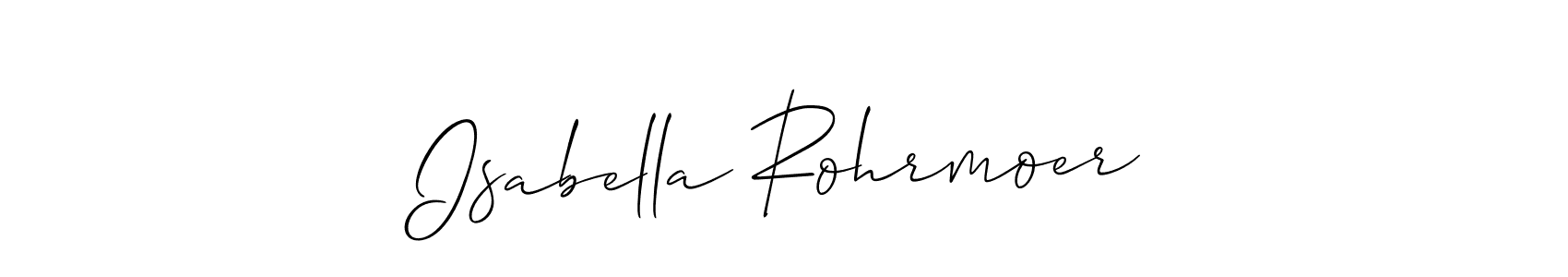 Make a beautiful signature design for name Isabella Rohrmoer. Use this online signature maker to create a handwritten signature for free. Isabella Rohrmoer signature style 2 images and pictures png