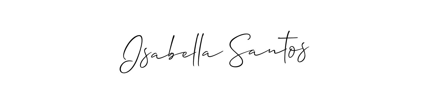 Isabella Santos stylish signature style. Best Handwritten Sign (Allison_Script) for my name. Handwritten Signature Collection Ideas for my name Isabella Santos. Isabella Santos signature style 2 images and pictures png