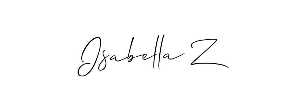 How to make Isabella Z signature? Allison_Script is a professional autograph style. Create handwritten signature for Isabella Z name. Isabella Z signature style 2 images and pictures png