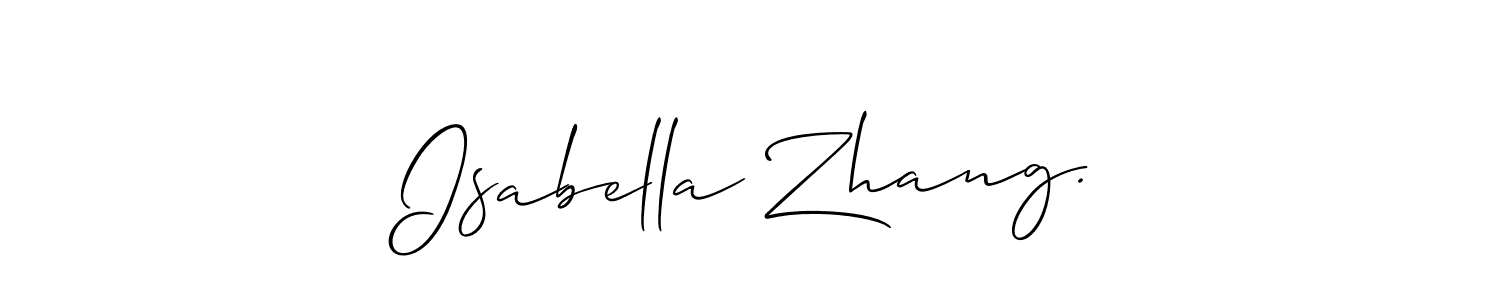 Make a short Isabella Zhang. signature style. Manage your documents anywhere anytime using Allison_Script. Create and add eSignatures, submit forms, share and send files easily. Isabella Zhang. signature style 2 images and pictures png