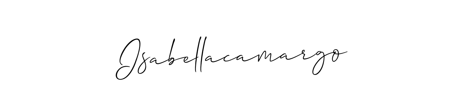 Also You can easily find your signature by using the search form. We will create Isabellacamargo name handwritten signature images for you free of cost using Allison_Script sign style. Isabellacamargo signature style 2 images and pictures png