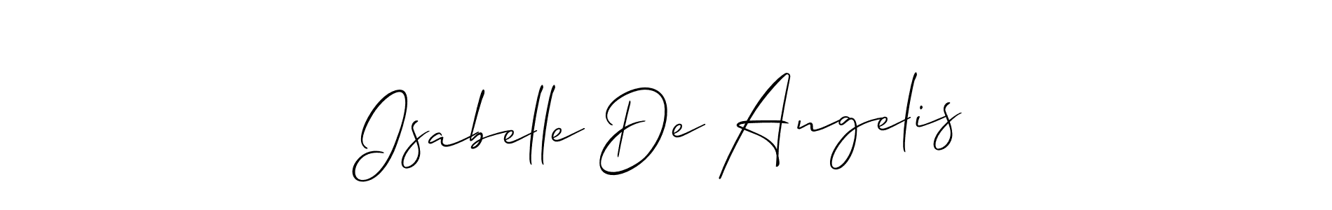 Check out images of Autograph of Isabelle De Angelis name. Actor Isabelle De Angelis Signature Style. Allison_Script is a professional sign style online. Isabelle De Angelis signature style 2 images and pictures png