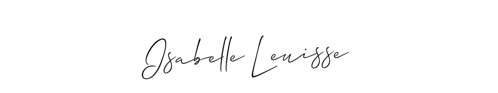 Create a beautiful signature design for name Isabelle Leuisse. With this signature (Allison_Script) fonts, you can make a handwritten signature for free. Isabelle Leuisse signature style 2 images and pictures png