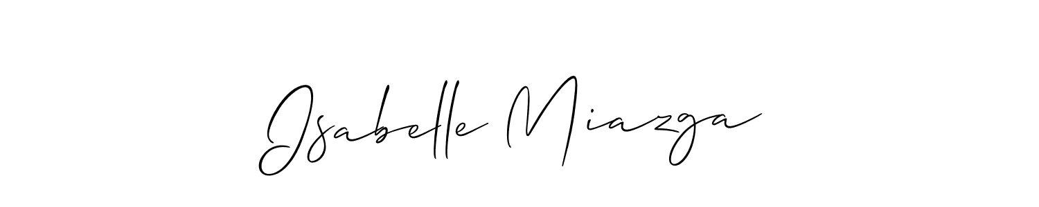 Isabelle Miazga stylish signature style. Best Handwritten Sign (Allison_Script) for my name. Handwritten Signature Collection Ideas for my name Isabelle Miazga. Isabelle Miazga signature style 2 images and pictures png