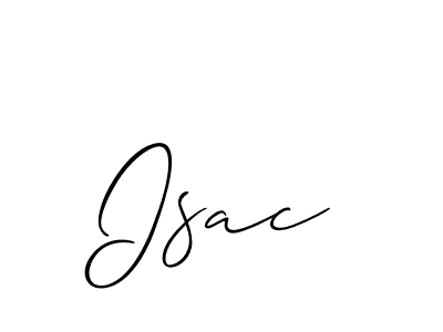 Create a beautiful signature design for name Isac. With this signature (Allison_Script) fonts, you can make a handwritten signature for free. Isac signature style 2 images and pictures png