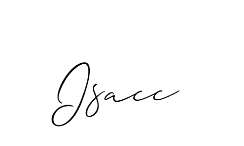 Create a beautiful signature design for name Isacc. With this signature (Allison_Script) fonts, you can make a handwritten signature for free. Isacc signature style 2 images and pictures png