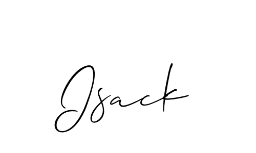 Make a beautiful signature design for name Isack. With this signature (Allison_Script) style, you can create a handwritten signature for free. Isack signature style 2 images and pictures png