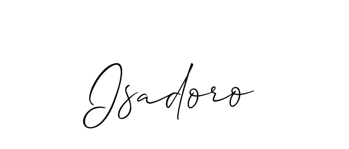 How to make Isadoro name signature. Use Allison_Script style for creating short signs online. This is the latest handwritten sign. Isadoro signature style 2 images and pictures png