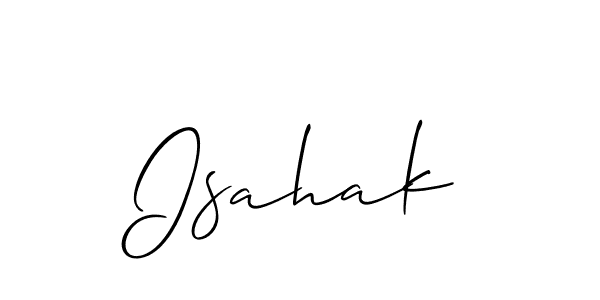 How to Draw Isahak signature style? Allison_Script is a latest design signature styles for name Isahak. Isahak signature style 2 images and pictures png