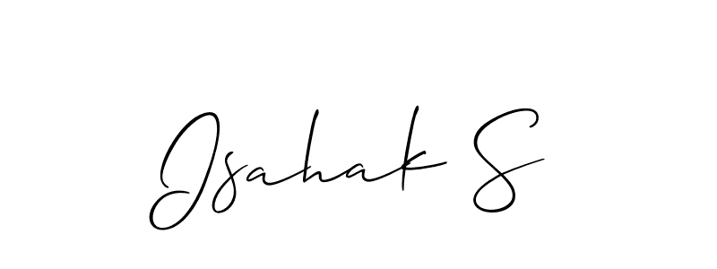 Once you've used our free online signature maker to create your best signature Allison_Script style, it's time to enjoy all of the benefits that Isahak S name signing documents. Isahak S signature style 2 images and pictures png