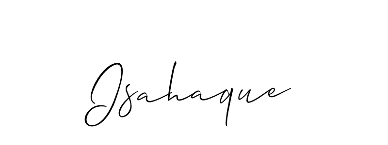 if you are searching for the best signature style for your name Isahaque. so please give up your signature search. here we have designed multiple signature styles  using Allison_Script. Isahaque signature style 2 images and pictures png