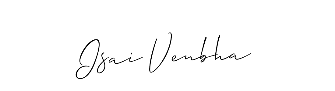 How to make Isai Venbha signature? Allison_Script is a professional autograph style. Create handwritten signature for Isai Venbha name. Isai Venbha signature style 2 images and pictures png