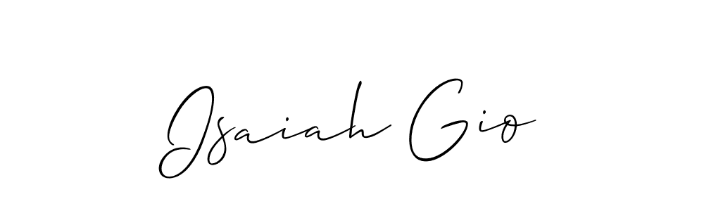 How to make Isaiah Gio signature? Allison_Script is a professional autograph style. Create handwritten signature for Isaiah Gio name. Isaiah Gio signature style 2 images and pictures png
