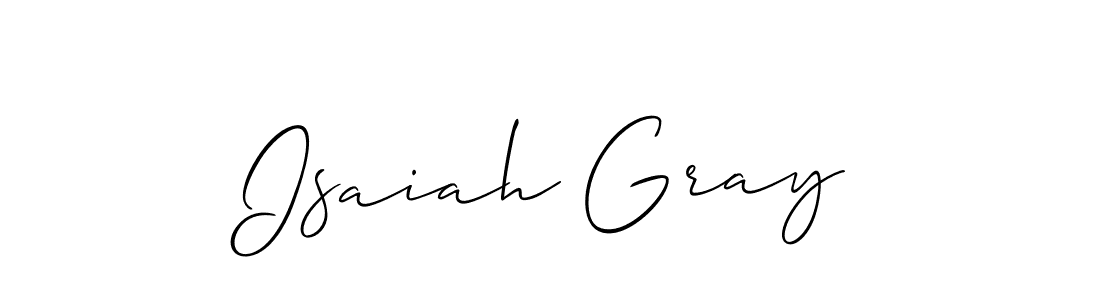 How to make Isaiah Gray signature? Allison_Script is a professional autograph style. Create handwritten signature for Isaiah Gray name. Isaiah Gray signature style 2 images and pictures png