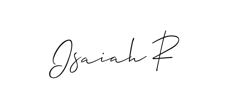 Allison_Script is a professional signature style that is perfect for those who want to add a touch of class to their signature. It is also a great choice for those who want to make their signature more unique. Get Isaiah R name to fancy signature for free. Isaiah R signature style 2 images and pictures png