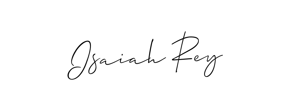 How to make Isaiah Rey signature? Allison_Script is a professional autograph style. Create handwritten signature for Isaiah Rey name. Isaiah Rey signature style 2 images and pictures png