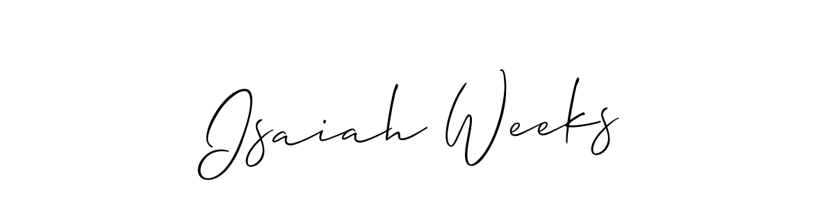Best and Professional Signature Style for Isaiah Weeks. Allison_Script Best Signature Style Collection. Isaiah Weeks signature style 2 images and pictures png