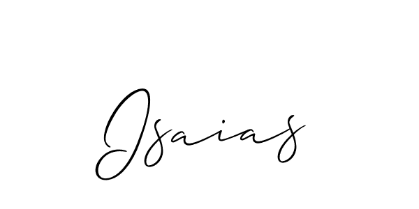 Use a signature maker to create a handwritten signature online. With this signature software, you can design (Allison_Script) your own signature for name Isaias. Isaias signature style 2 images and pictures png