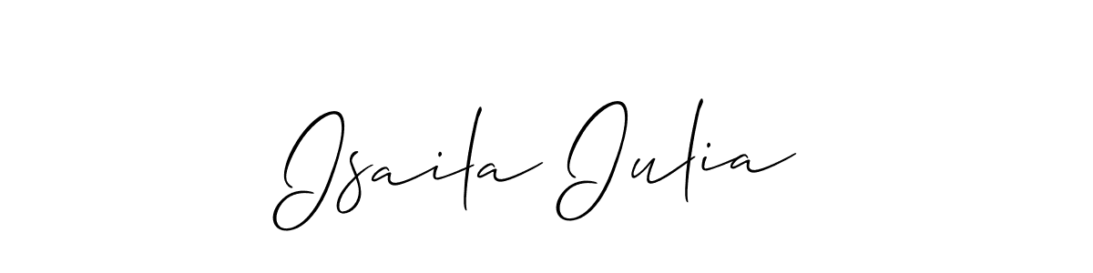 Allison_Script is a professional signature style that is perfect for those who want to add a touch of class to their signature. It is also a great choice for those who want to make their signature more unique. Get Isaila Iulia name to fancy signature for free. Isaila Iulia signature style 2 images and pictures png