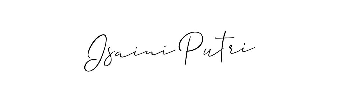 You should practise on your own different ways (Allison_Script) to write your name (Isaini Putri) in signature. don't let someone else do it for you. Isaini Putri signature style 2 images and pictures png