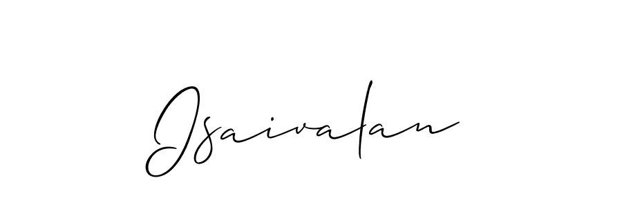 Isaivalan stylish signature style. Best Handwritten Sign (Allison_Script) for my name. Handwritten Signature Collection Ideas for my name Isaivalan. Isaivalan signature style 2 images and pictures png