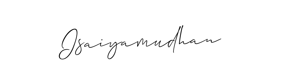 How to make Isaiyamudhan name signature. Use Allison_Script style for creating short signs online. This is the latest handwritten sign. Isaiyamudhan signature style 2 images and pictures png
