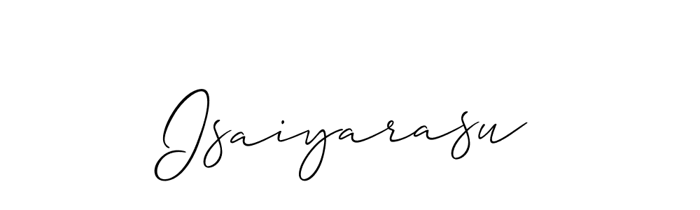 Create a beautiful signature design for name Isaiyarasu. With this signature (Allison_Script) fonts, you can make a handwritten signature for free. Isaiyarasu signature style 2 images and pictures png