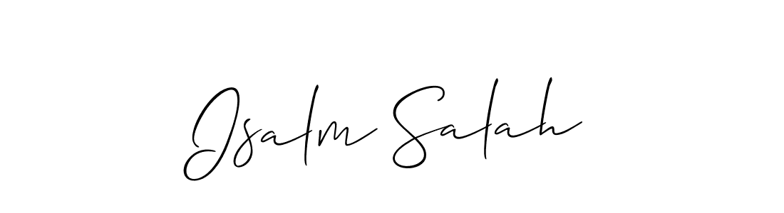 Best and Professional Signature Style for Isalm Salah. Allison_Script Best Signature Style Collection. Isalm Salah signature style 2 images and pictures png