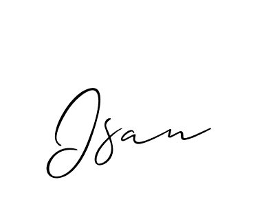 if you are searching for the best signature style for your name Isan. so please give up your signature search. here we have designed multiple signature styles  using Allison_Script. Isan signature style 2 images and pictures png